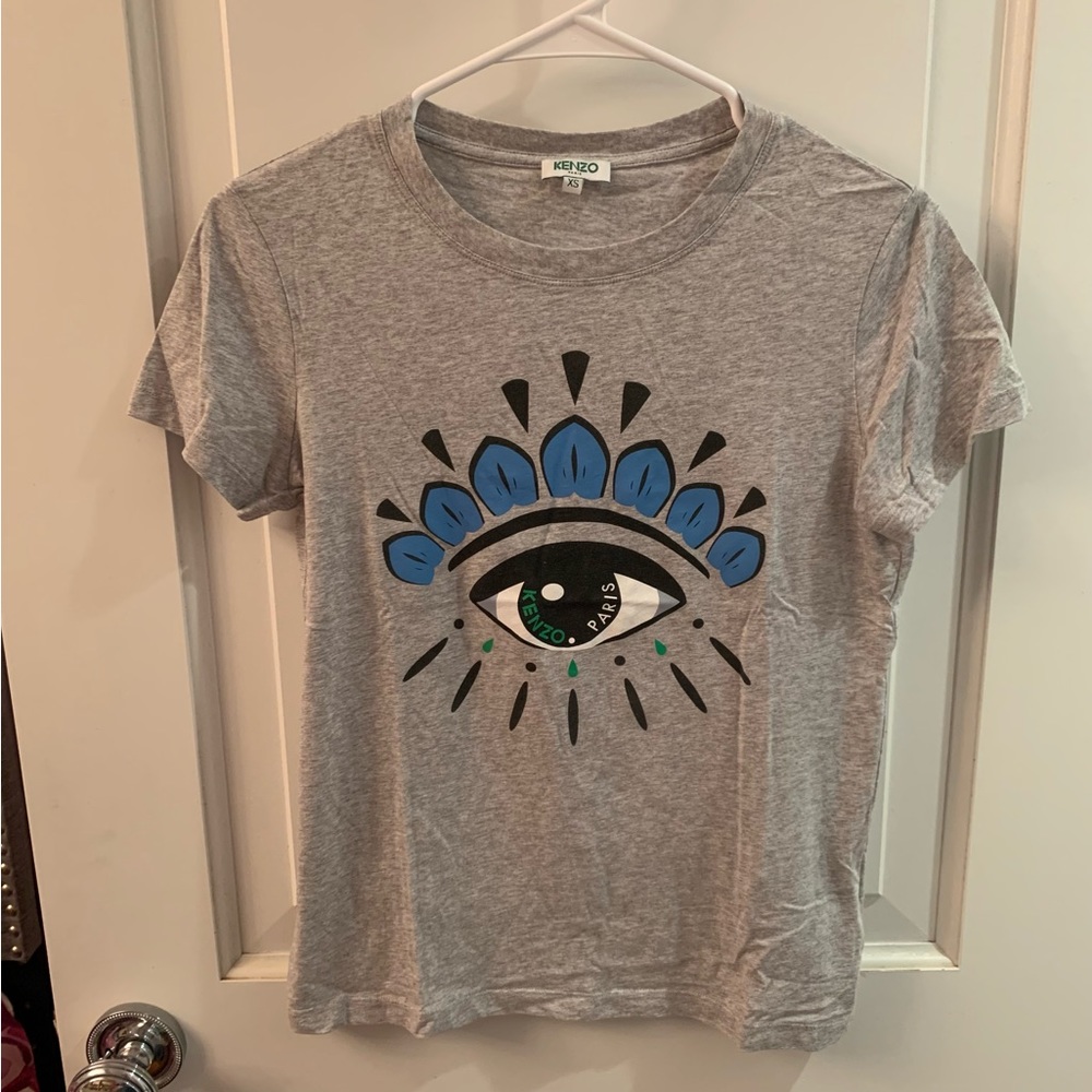 light grey kenzo short-sleeved t-shirt